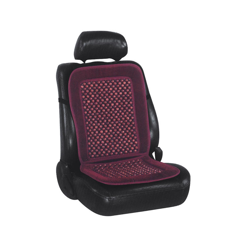LF-81057 Red Wood Bead Velour Frame Car Seat Cover